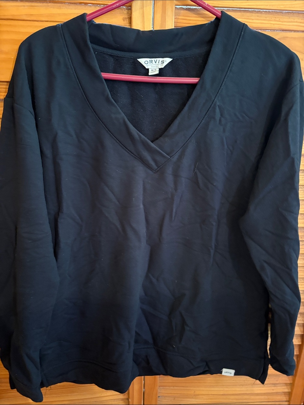 Orvis Women's Black V-Neck Knit Pullover